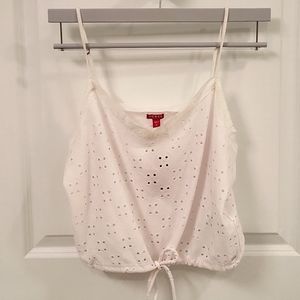 White Crop Tank Top
